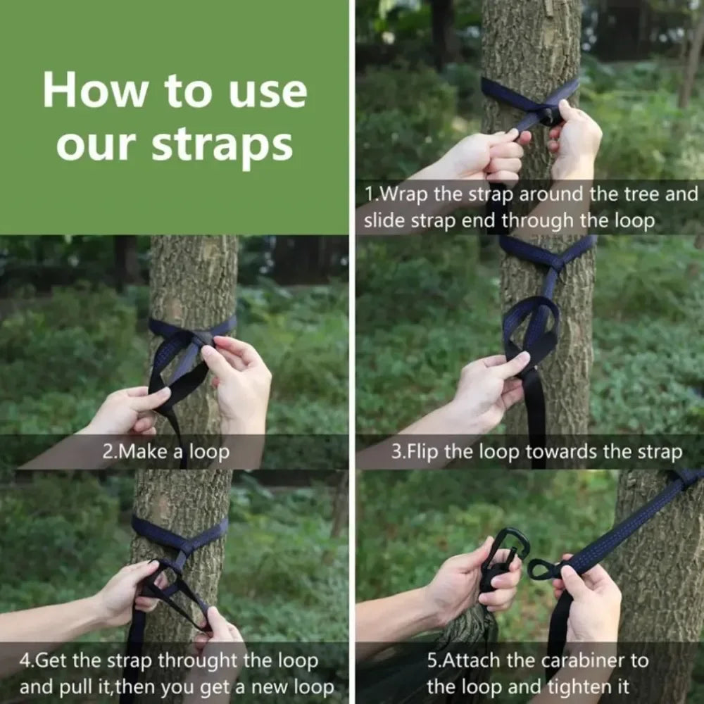 2-personers campinghängmat med myggnät och portabel reseväska Carvallo