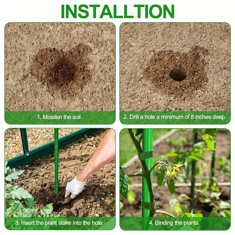 Carvallo Pro | 20-pack växtstöd | Stabilt & Mångsidigt | För tomater, gurkor & klätterväxter Carvallo