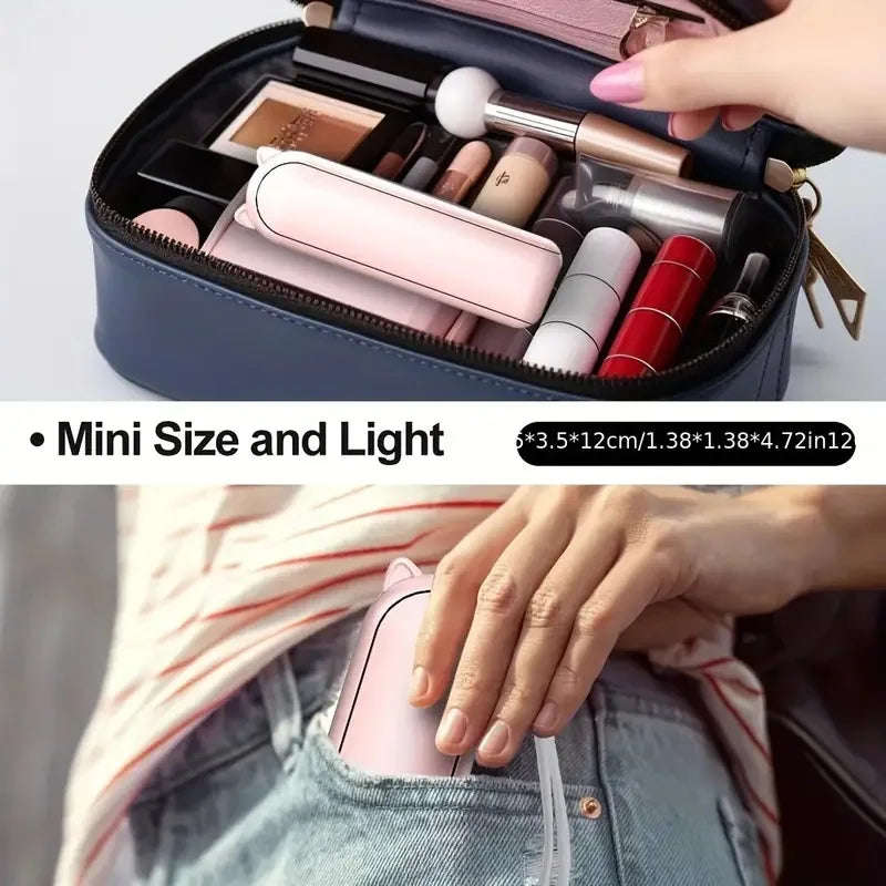 Carvallo Handventilator Breezella | USB Återuppladdningsbar | 3 Hastigheter | Fällbar & Powerbank-funktion | 2000 mAh Batteri Carvallo