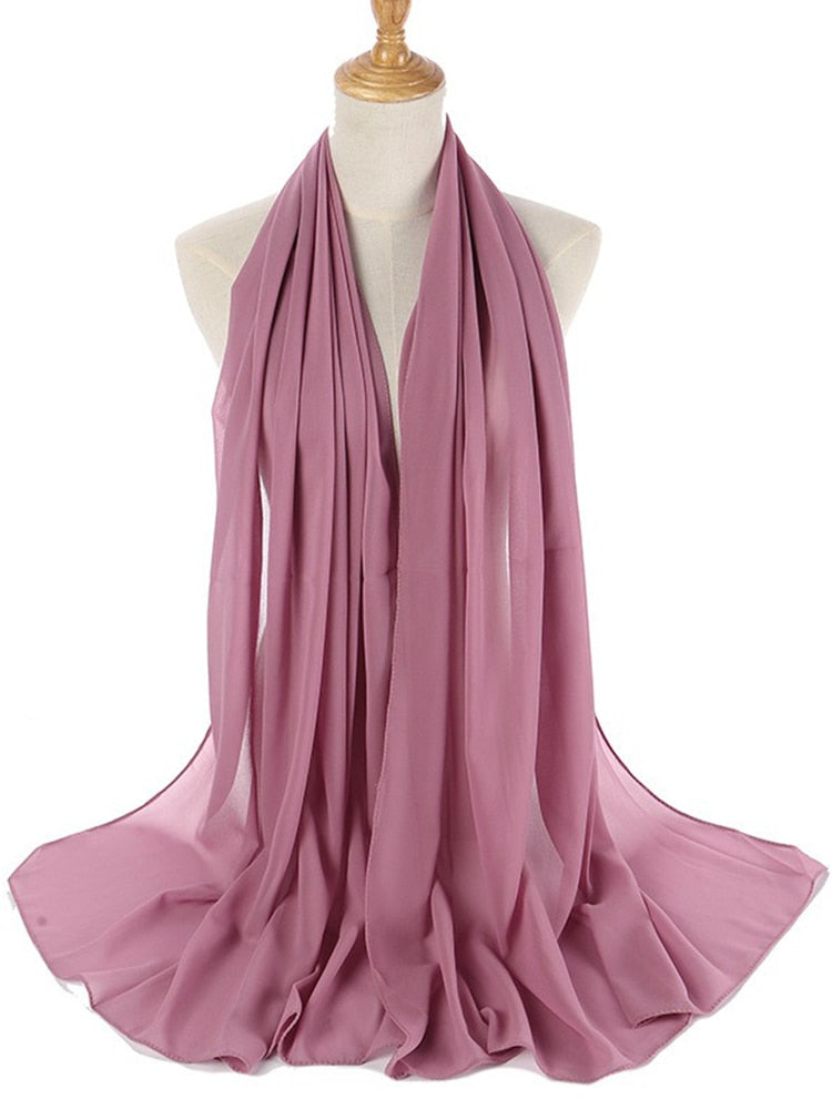 Chiffon Hijab pannband-Clothes for women-Bellasverige-Gammal ros-Hemnix