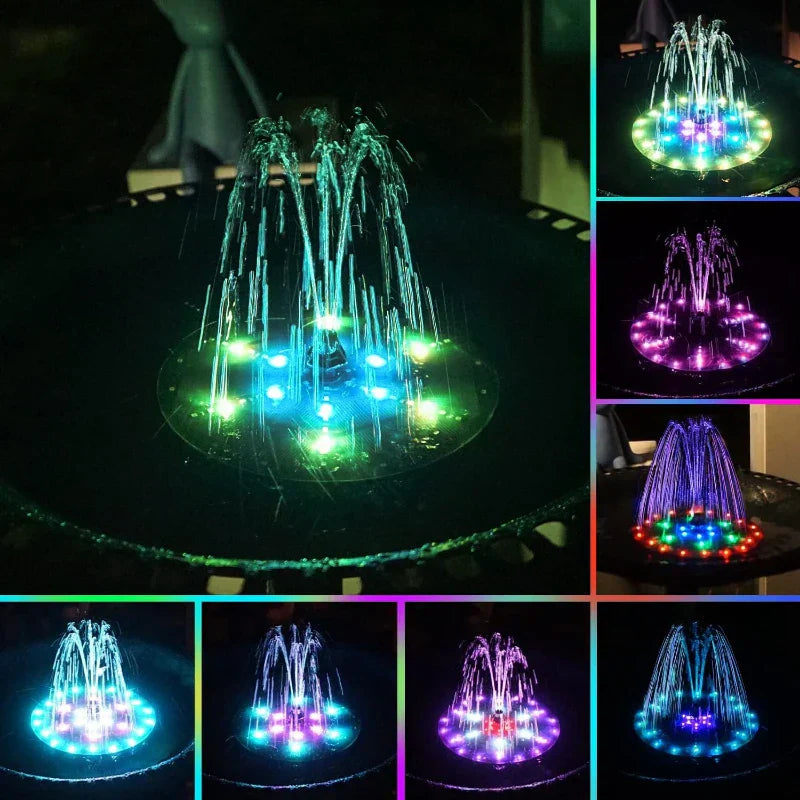 Carvallo AquaLuce 4W | Med 60 LEDs & 2000 mAh batteri | Automatisk vatten- & ljusfunktion | För dammar, fågelbad & trädgård Carvallo