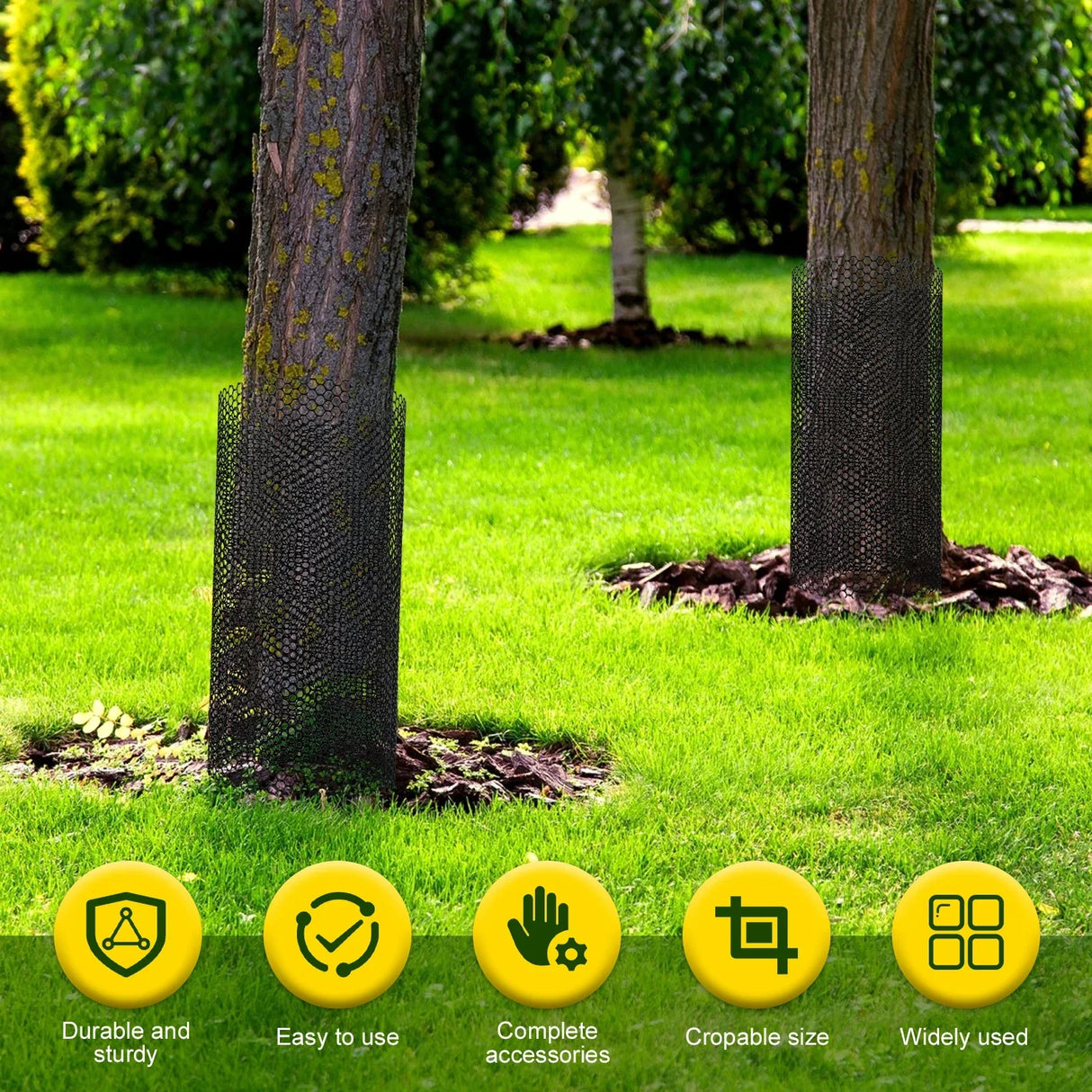 Carvallo Mesh | Plaststängselnät för trädgård & stångskydd | 300 × 40 cm / 600 × 40 cm | Väderbeständig & kan anpassas Carvallo