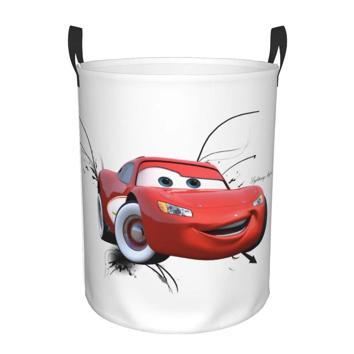Bilar Lightning McQueen Tvättkorg – Rymlig och Fällbar Korg för Kläder Carvallo