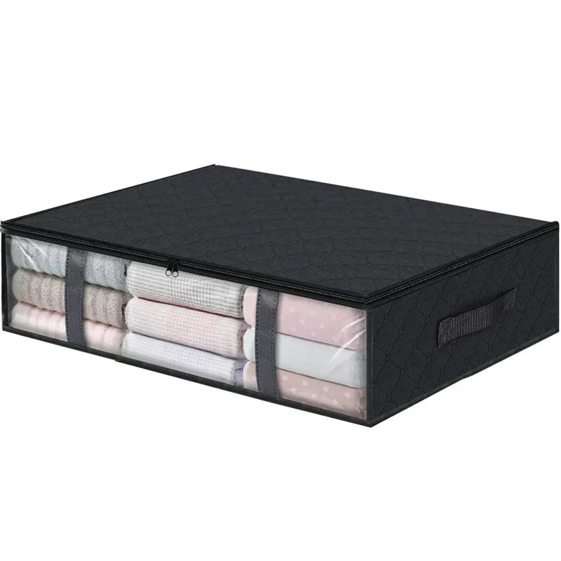 Carvallo Förvaringsväska | Stort kapacitet | Fällbar & Med fönster | Spunnet tyg & Rostfri dragkedja Carvallo