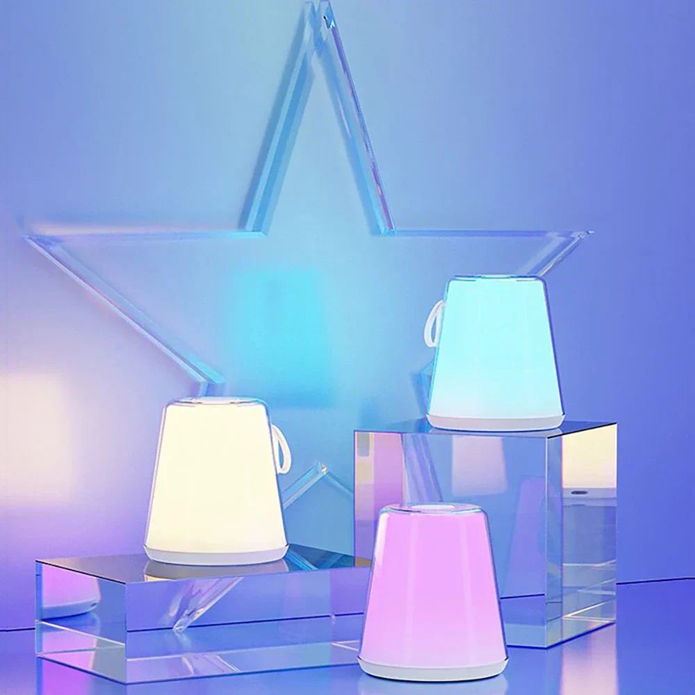 GlowTouch - Vattentät RGB Bordslampa, Bärbar LED Lampa Carvallo