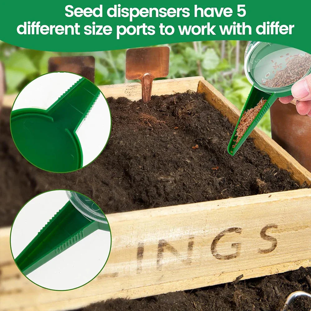 Carvallo Såhjälpare Set 4/7-delar | Växthjälp med 12-håls såmall | Vattentålig & Stabil | Trädgårdsverktyg för precis sådd Carvallo