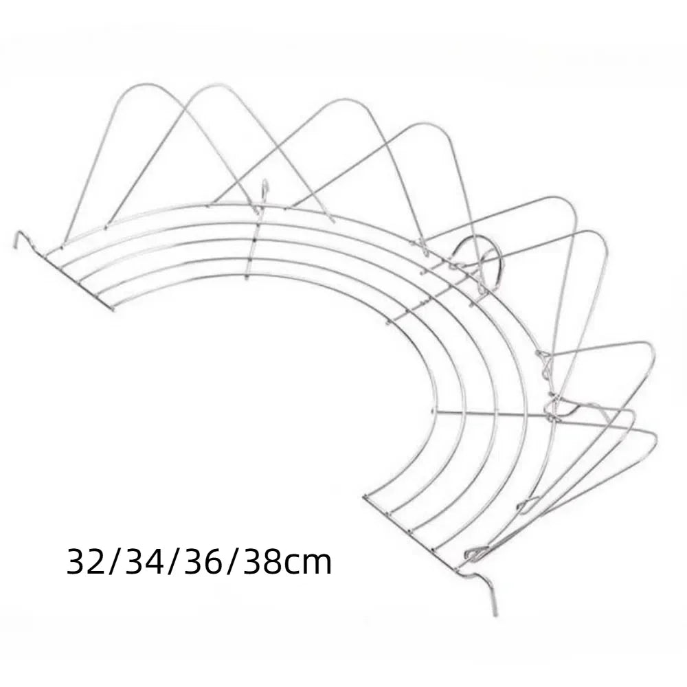 Carvallo OilGuard | Fällbart rostfritt stål avrunnen droppställning | Halvrund & med säkerhetskant | För pannor 32–38 cm Carvallo