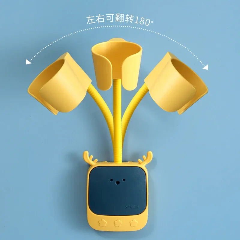 Carvallo Väggfäste för Hårtork | 180° Justerbar & Självhäftande | Universellt Fäste med Cartoon-design | 21 × 7 × 8,5 cm Carvallo