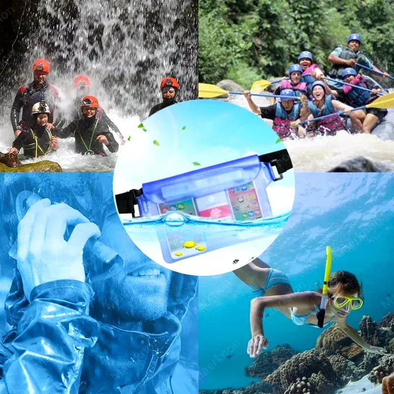 Carvallo Höftväska AquaSafeX | 3-faldig försegling | Transparent Dry Bag för smartphone & värdesaker | Justerbart band Carvallo