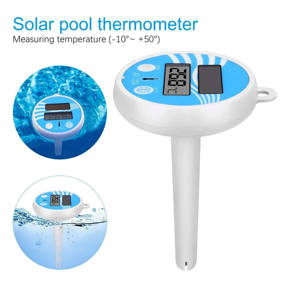 Carvallo Pooltermometer | Flytande vattentermometer för pool & bubbelbad | Temperaturvisning 0–50 °C | Bruchsäker & väderbeständig Carvallo