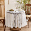 Transparent Spets Rund Blommig Duk Carvallo