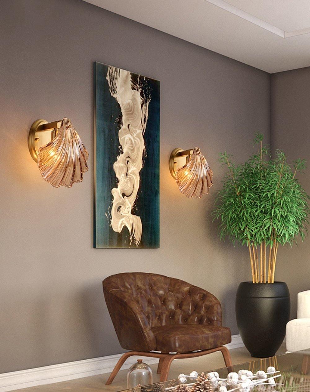 Elegant Shell Vägglampa – Kustinspirerad Sconce för Strandiga Vibes Carvallo