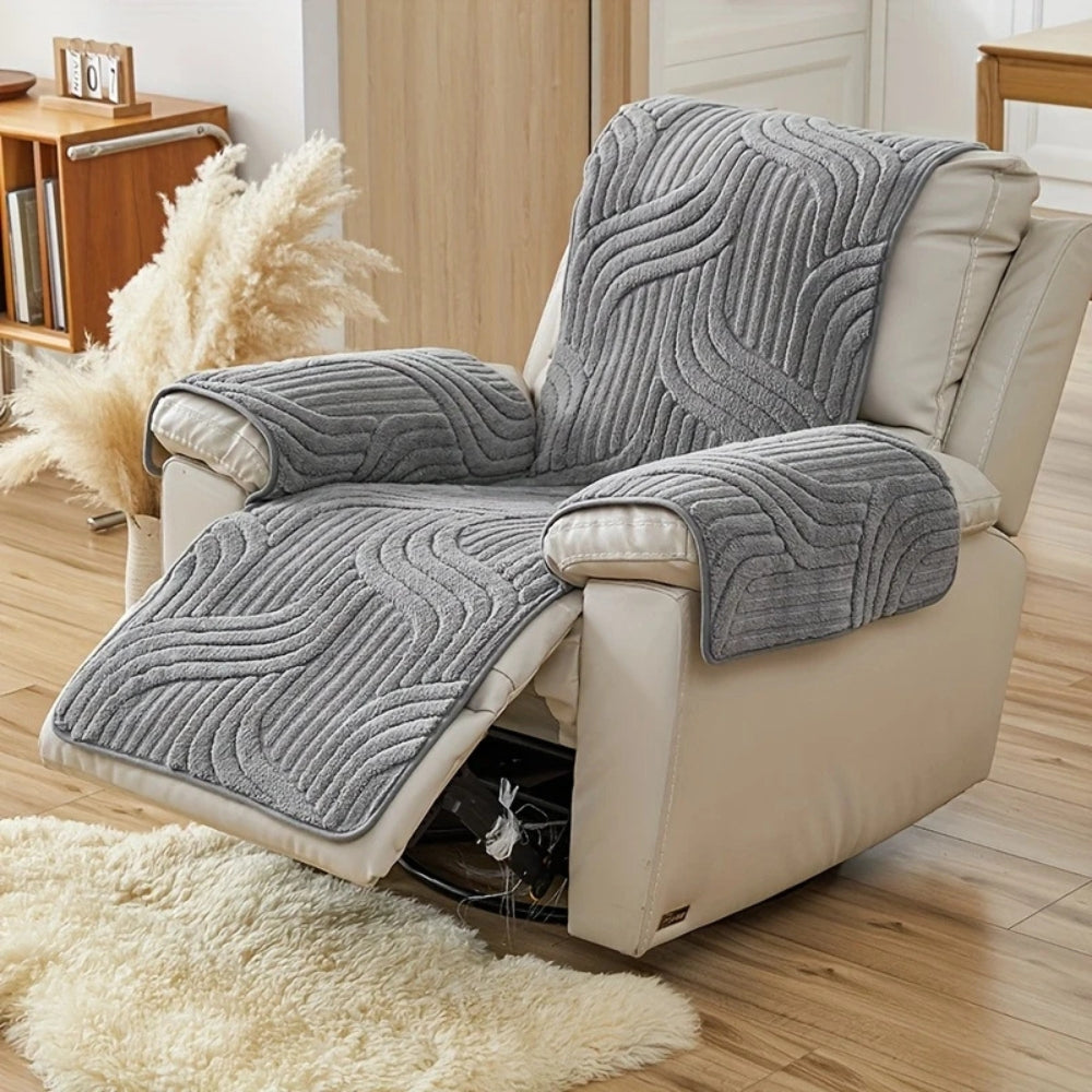 Silven Plush Förstärkt Antisklid Recliner Soffa Täcke Carvallo