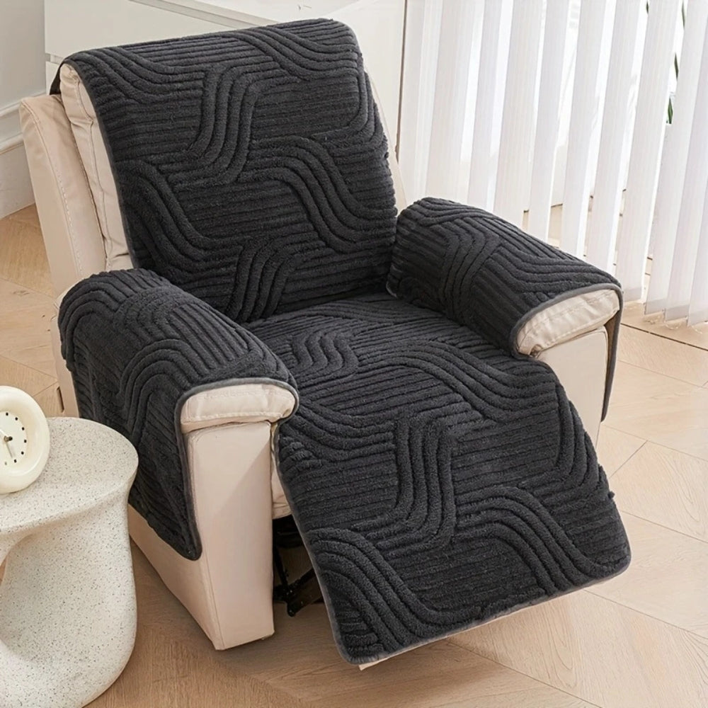 Silven Plush Förstärkt Antisklid Recliner Soffa Täcke Carvallo