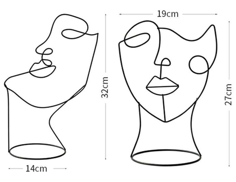 Carvallo – Elegant metallväggdekoration med abstrakt linjekonst för stiliga interiörer Carvallo