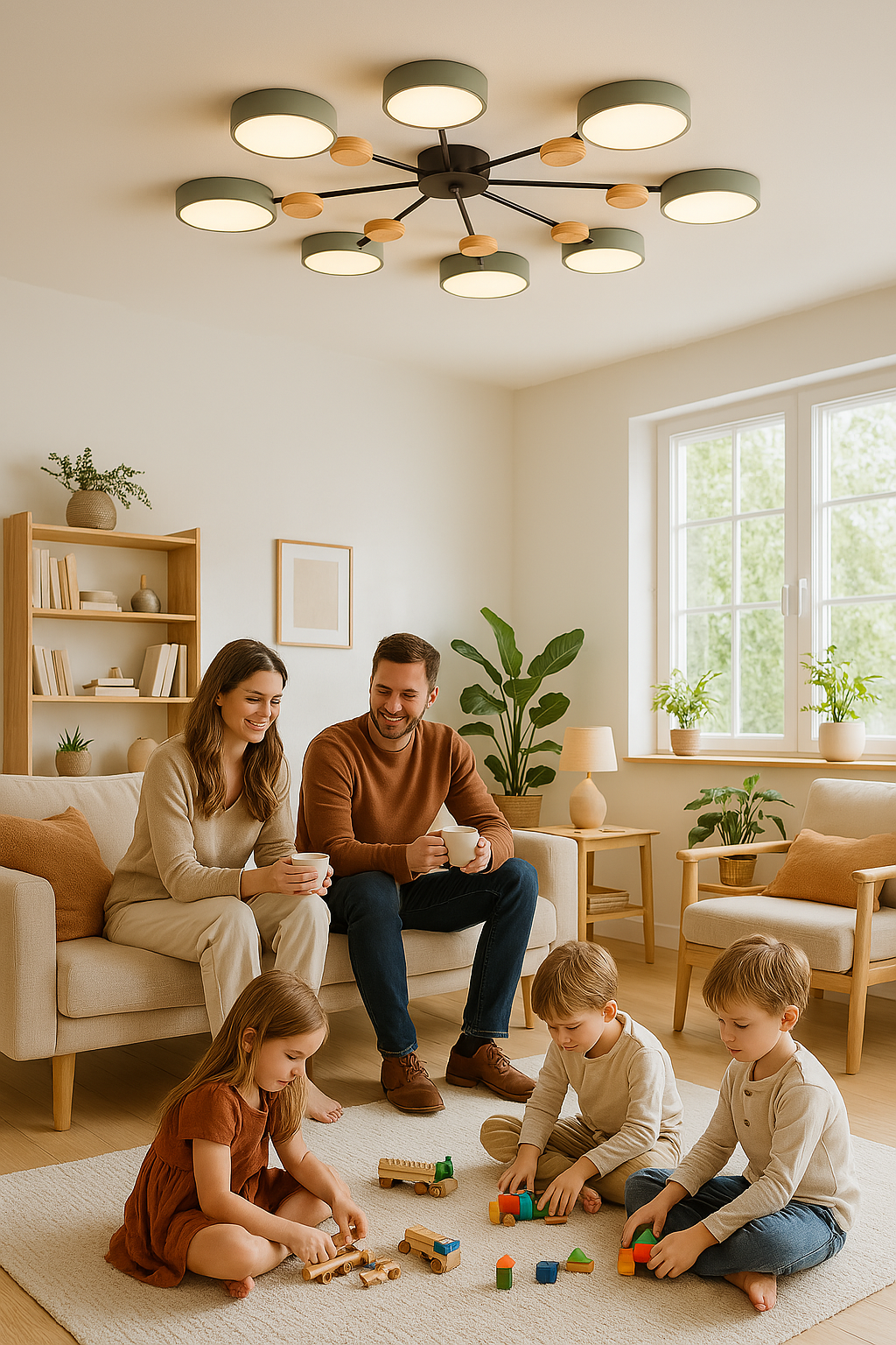 Modern skandinavisk LED taklampa – stilren och hållbar Carvallo