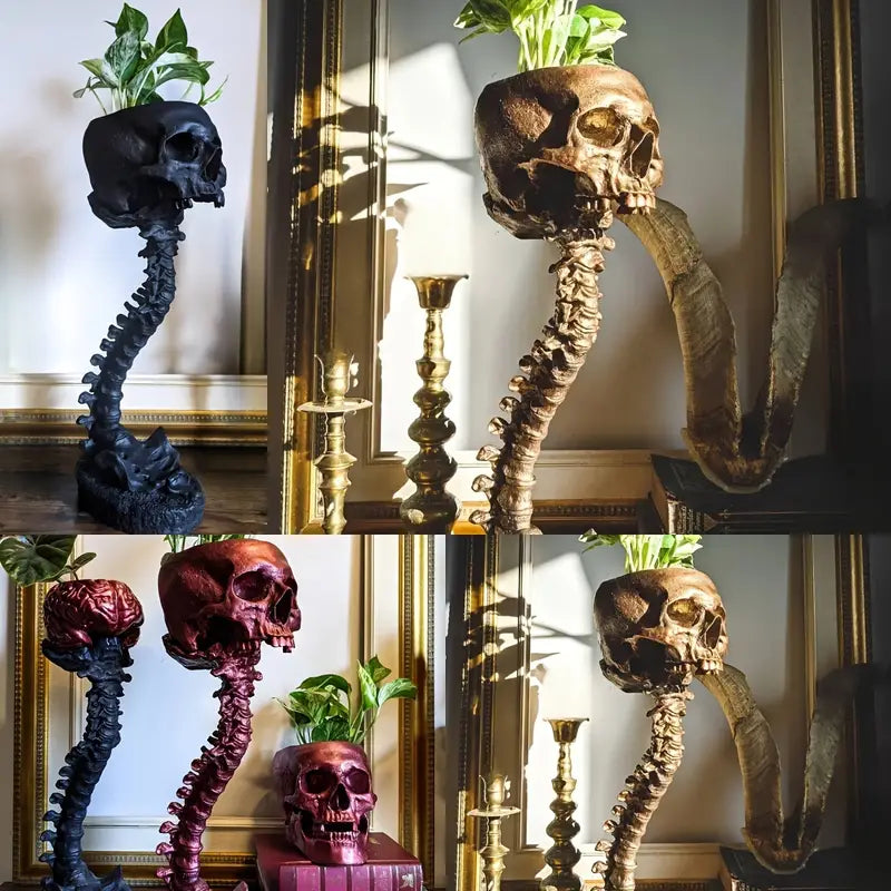 Skeletal - Planteringskärl med skalle och ryggrad MILA Sverige