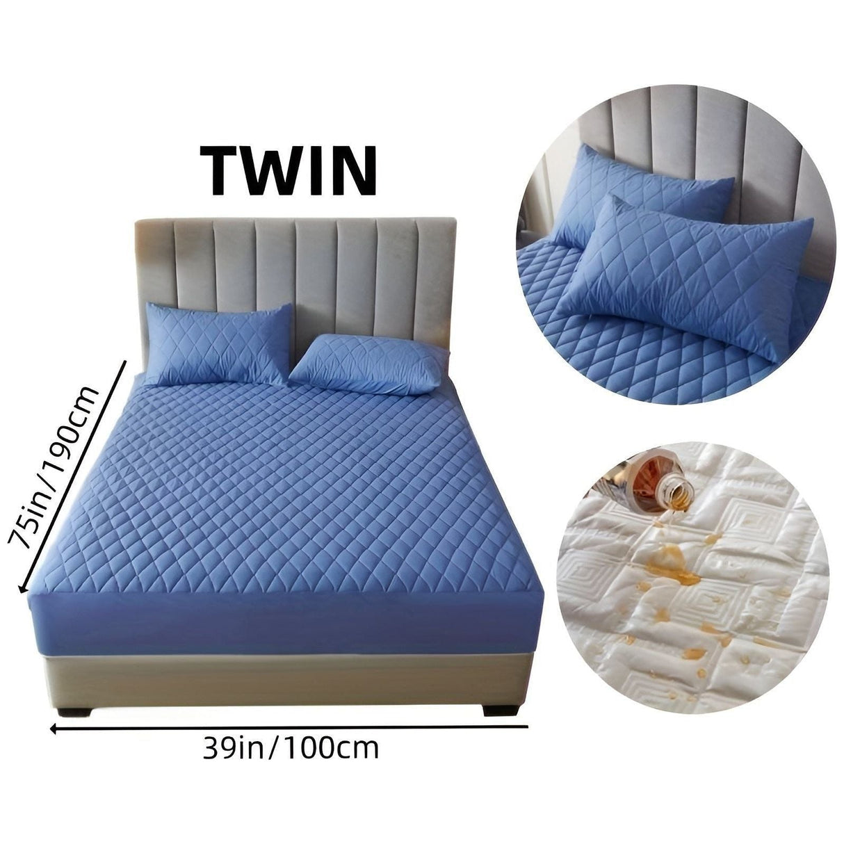 SleepSafe Sängöverdrag - Mjukt och Bekvämt Vattentätt Antiskid Madrassöverdrag Carvallo