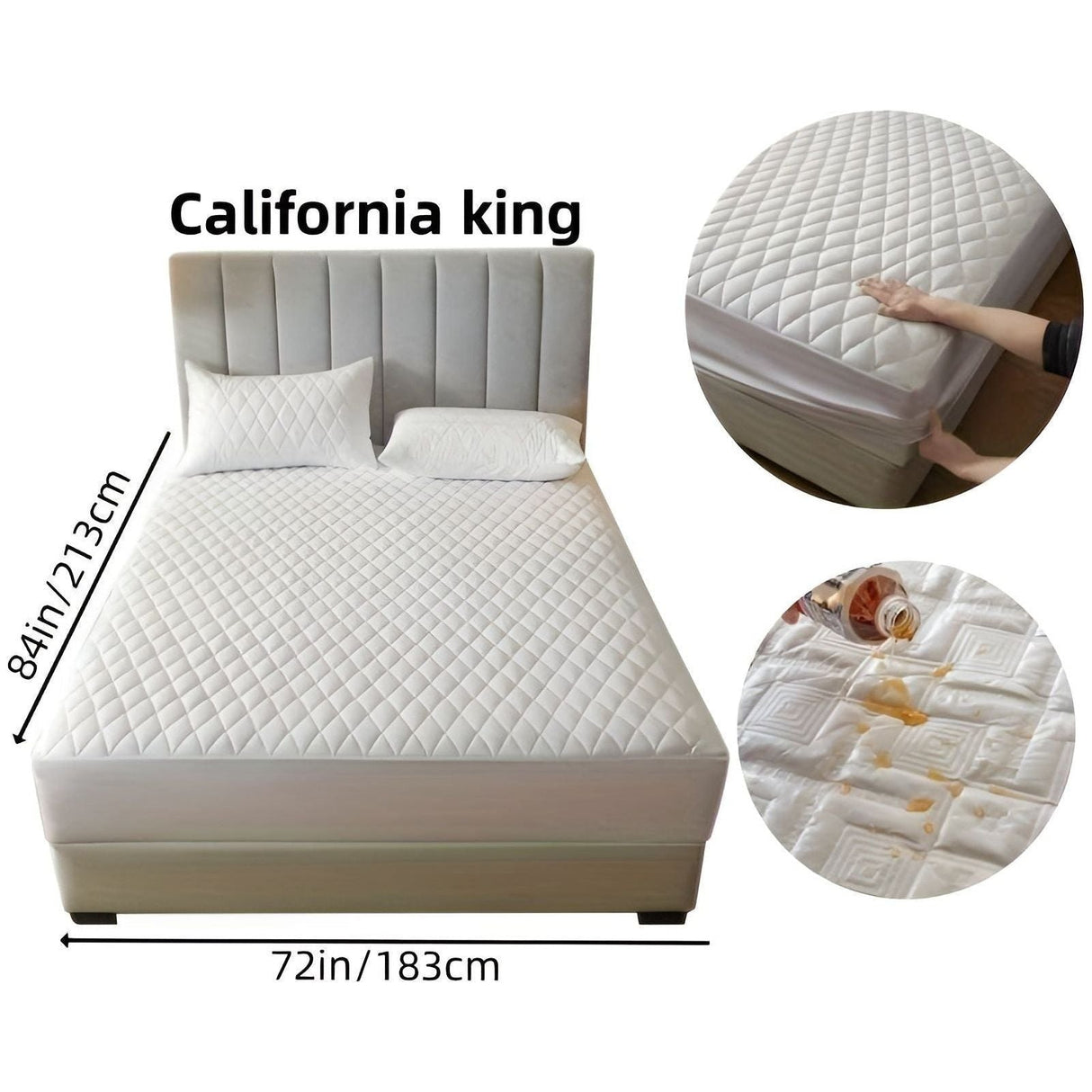 SleepSafe Sängöverdrag - Mjukt och Bekvämt Vattentätt Antiskid Madrassöverdrag Carvallo