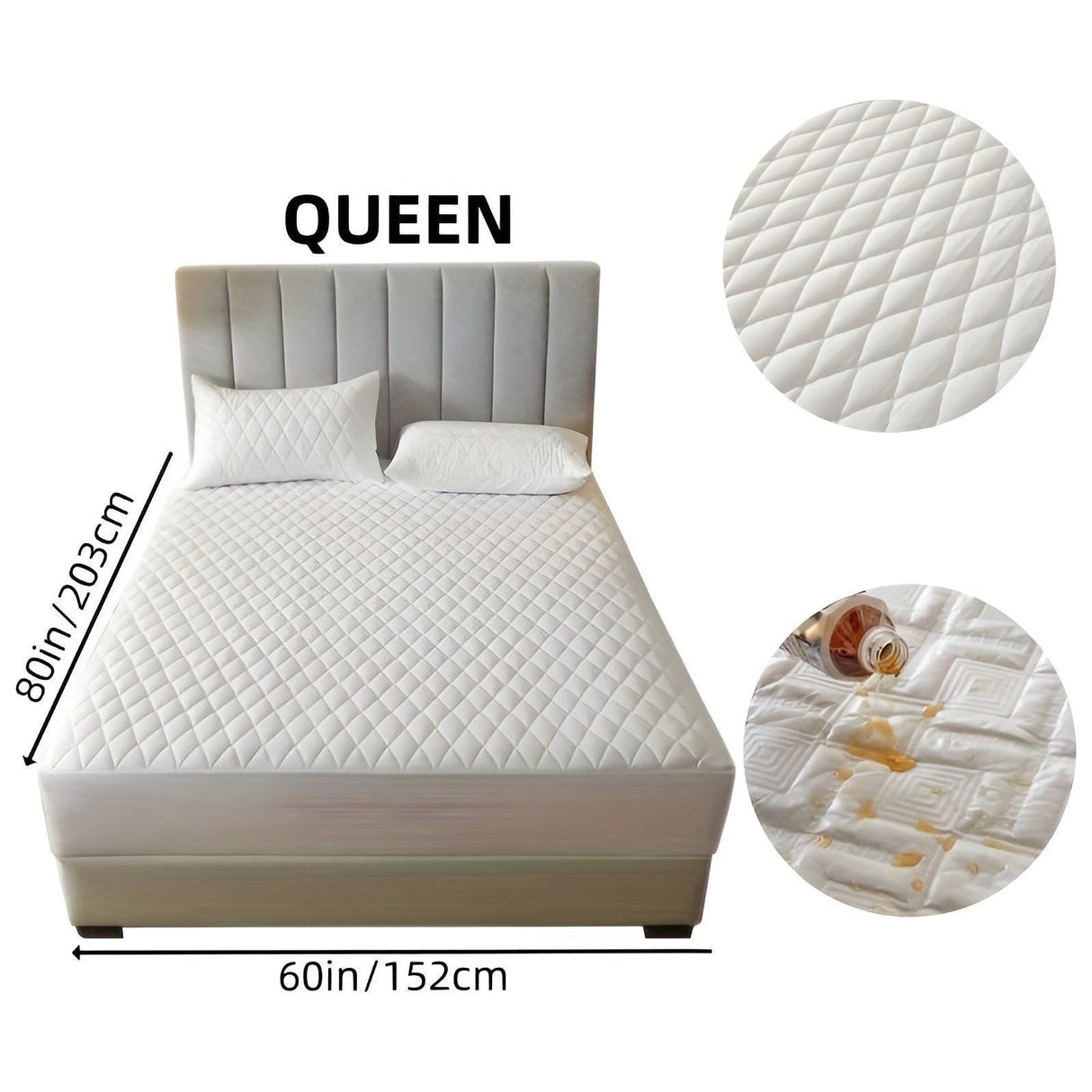 SleepSafe Sängöverdrag - Mjukt och Bekvämt Vattentätt Antiskid Madrassöverdrag Carvallo