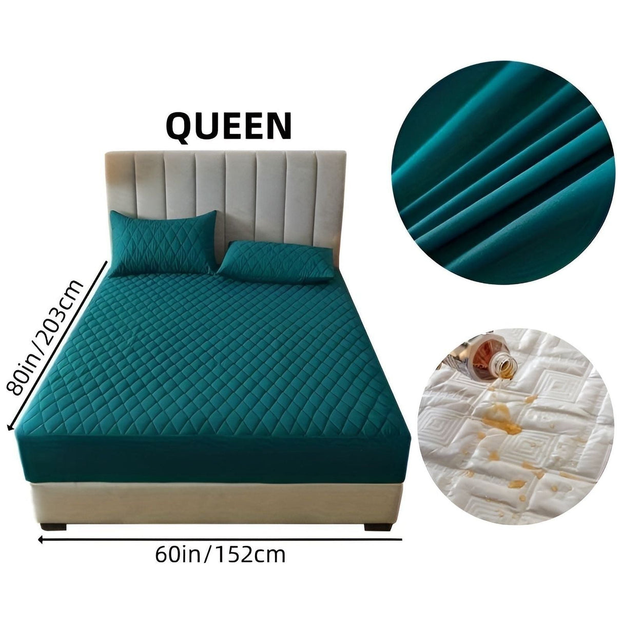 SleepSafe Sängöverdrag - Mjukt och Bekvämt Vattentätt Antiskid Madrassöverdrag Carvallo