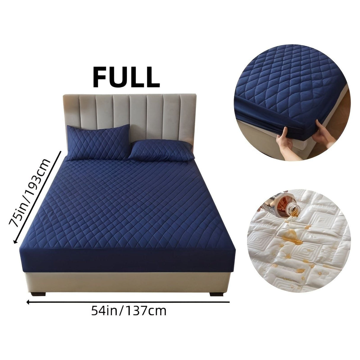 SleepSafe Sängöverdrag - Mjukt och Bekvämt Vattentätt Antiskid Madrassöverdrag Carvallo