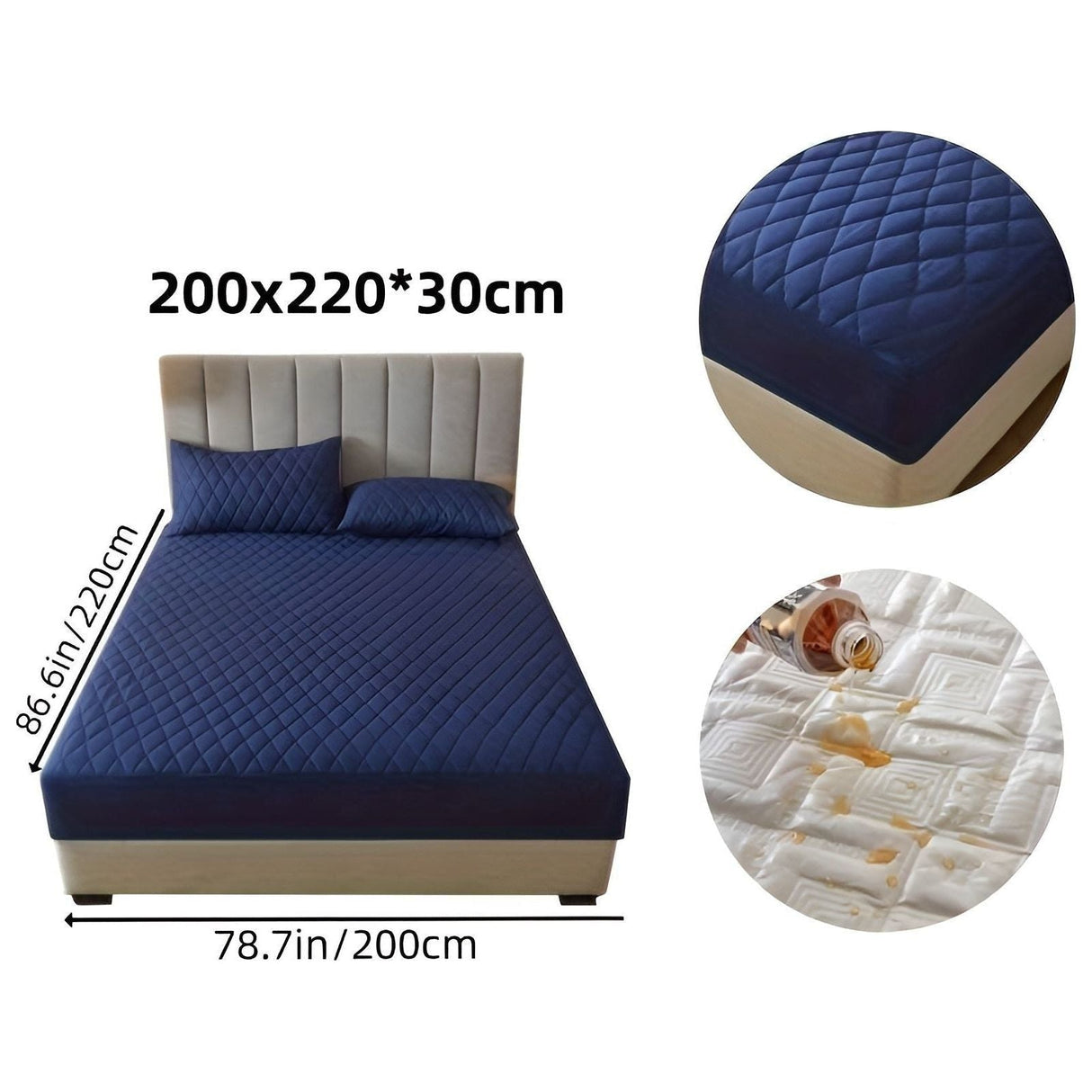 SleepSafe Sängöverdrag - Mjukt och Bekvämt Vattentätt Antiskid Madrassöverdrag Carvallo