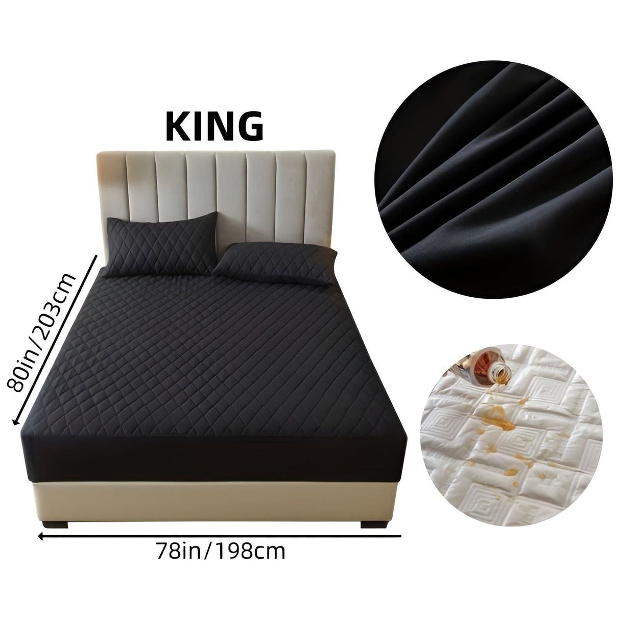 SleepSafe Sängöverdrag - Mjukt och Bekvämt Vattentätt Antiskid Madrassöverdrag Carvallo