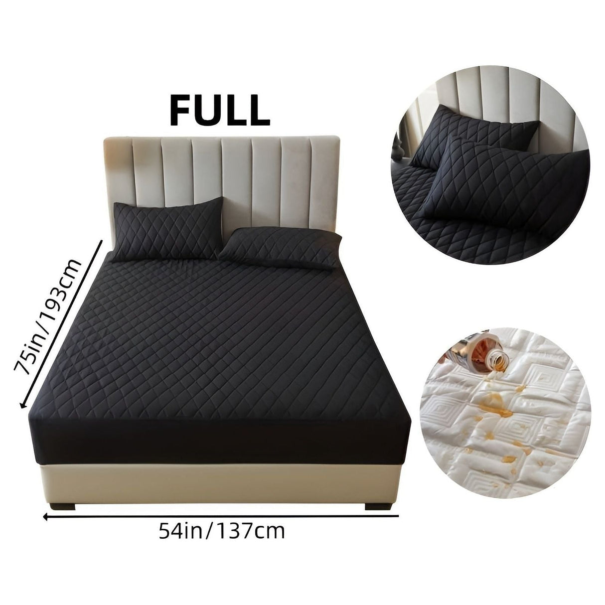 SleepSafe Sängöverdrag - Mjukt och Bekvämt Vattentätt Antiskid Madrassöverdrag Carvallo