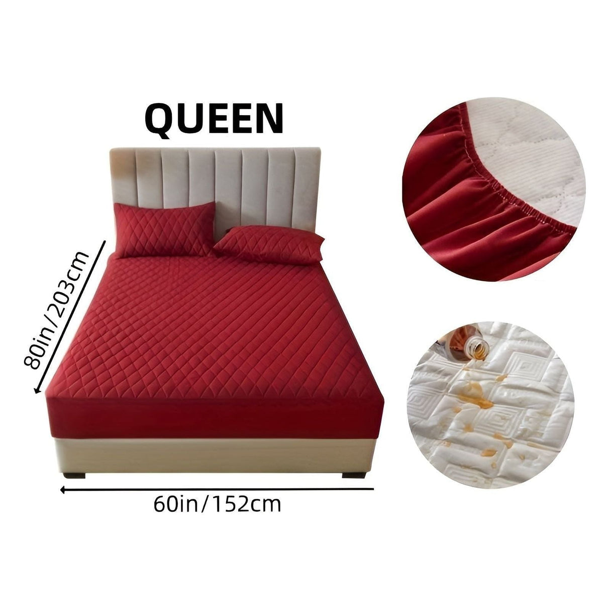 SleepSafe Sängöverdrag - Mjukt och Bekvämt Vattentätt Antiskid Madrassöverdrag Carvallo