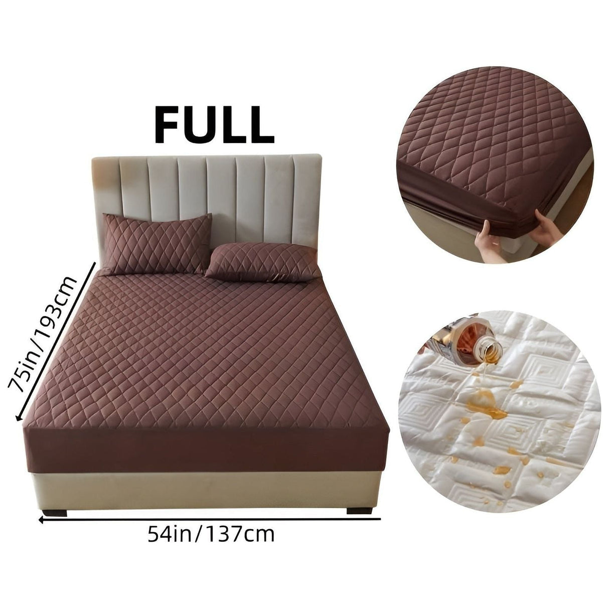 SleepSafe Sängöverdrag - Mjukt och Bekvämt Vattentätt Antiskid Madrassöverdrag Carvallo