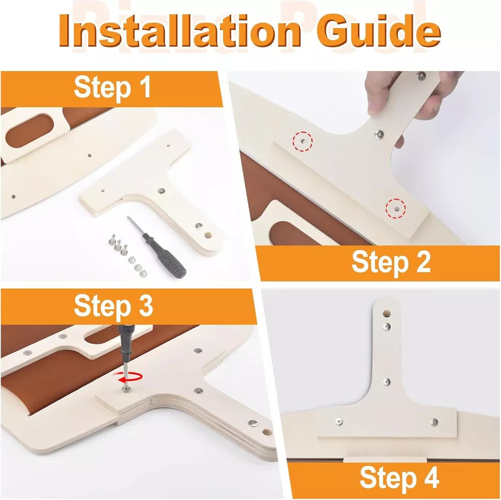 Luxora Skjutbar Pizzaspade – Enkelt Överföring & Servera Din Pizza Carvallo