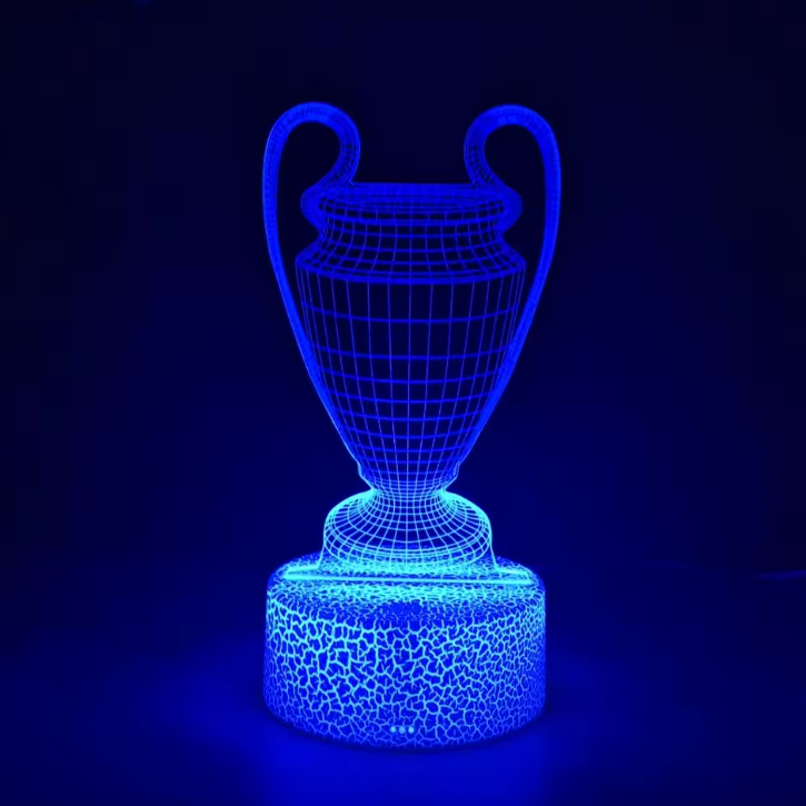 Fotboll 3D Illusion LED-Lampa - Nattlampa - Trophy Footballdinho