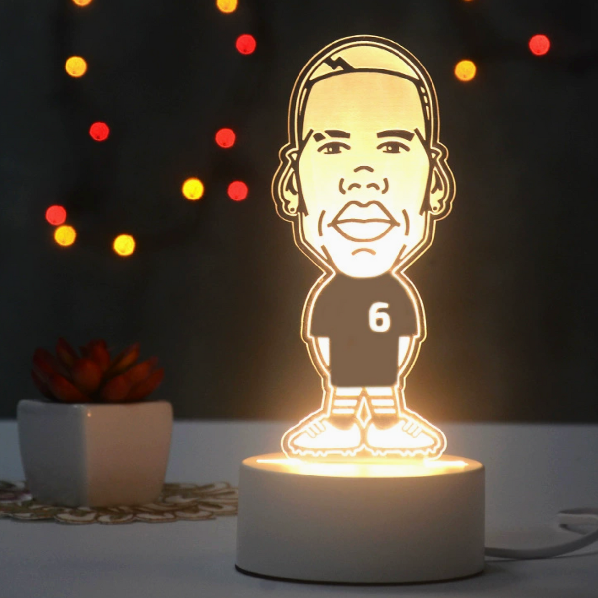 Fotboll 3D Illusion LED-Lampa - Nattlampa - Players Footballdinho