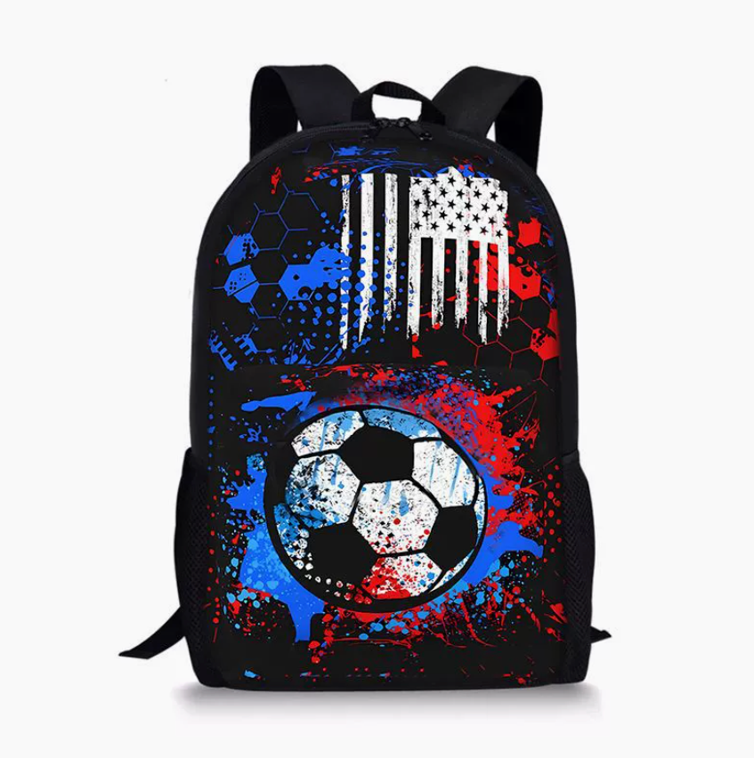 Fotbolls Skolryggsäck för Barn - Pattern Footballdinho