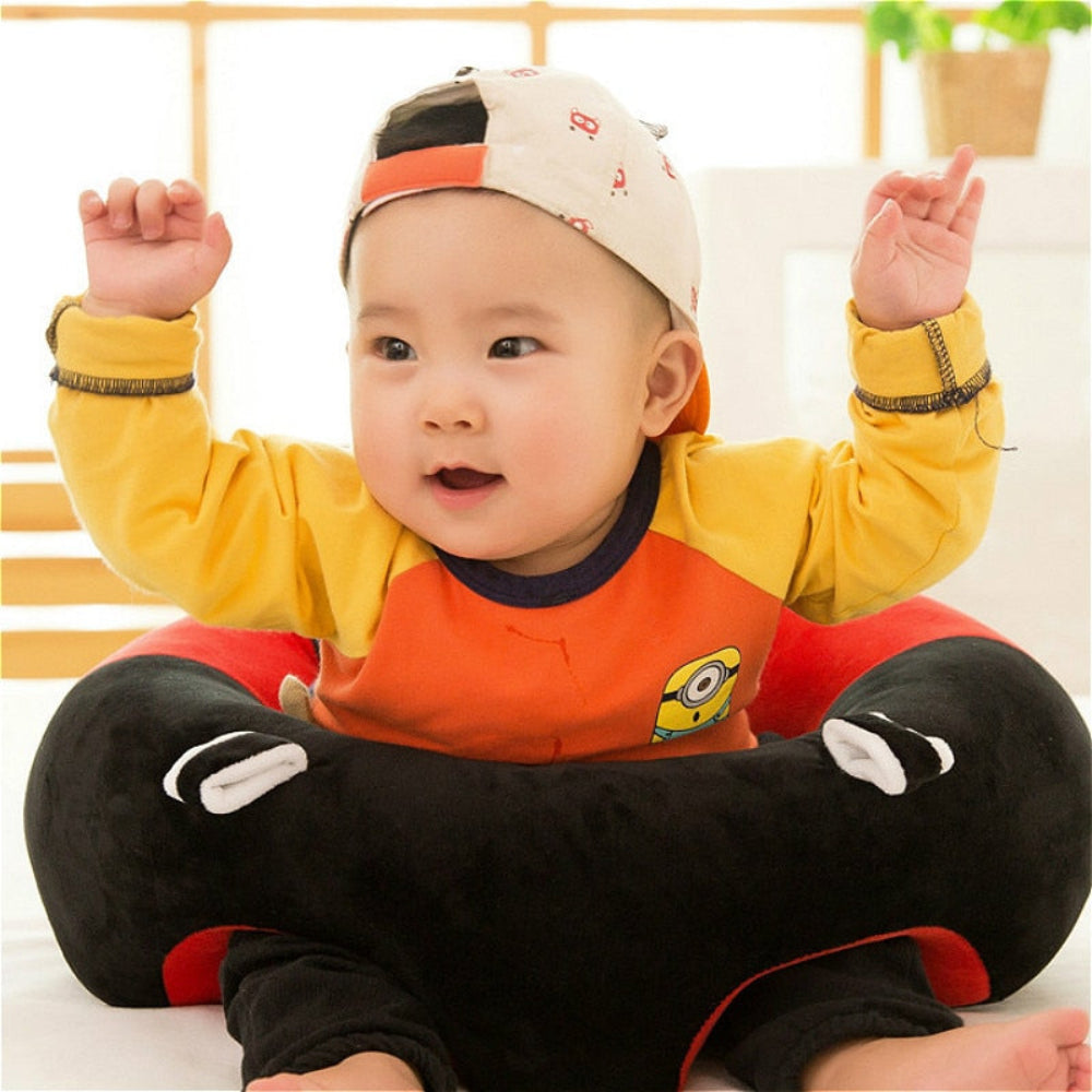 Babystöd i plysch – Mjuk babysits med 360° kuddekomfort MILA Sverige