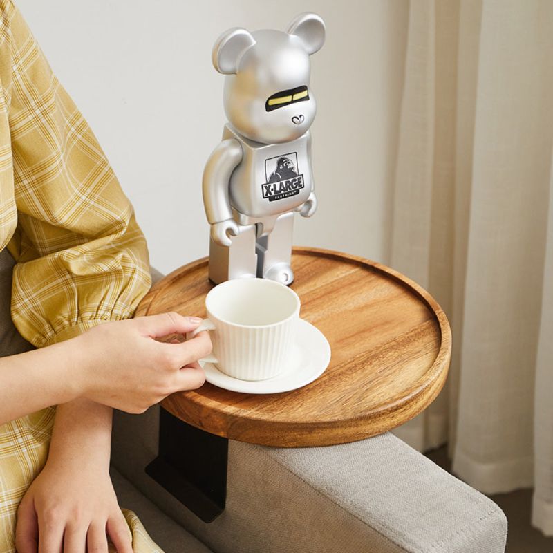 Carvallo – Lyxigt Trä Clip-On Armstödsbord för Bekväm Avkoppling Carvallo