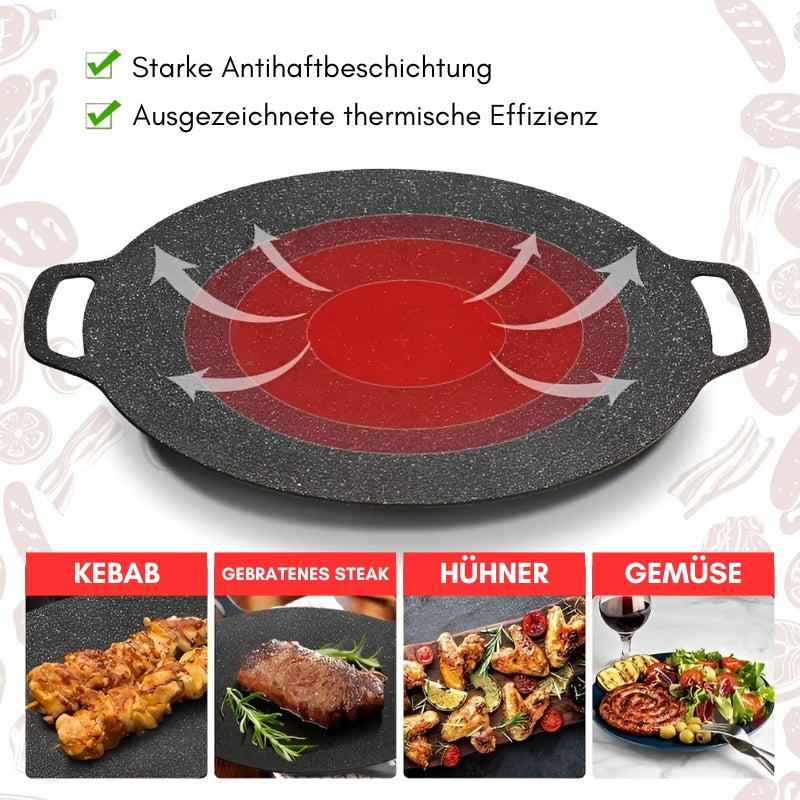 Carvallo - Hållbar koreansk non-stick grillpanna Carvallo