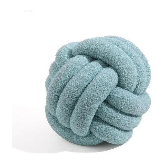 Somway knutna bollkuddar - runda knutna bollkuddar, lammsammetsoffakudde Carvallo