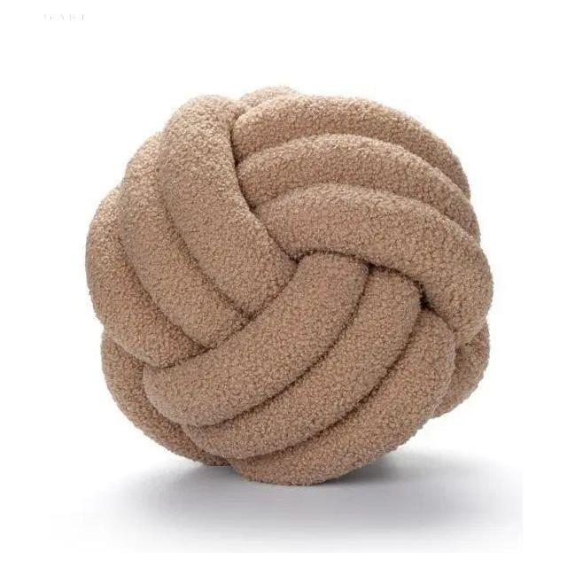 Somway knutna bollkuddar - runda knutna bollkuddar, lammsammetsoffakudde Carvallo