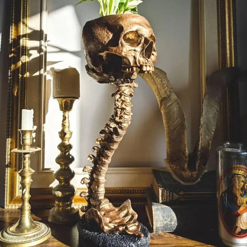 Skeletal - Planteringskärl med skalle och ryggrad MILA Sverige