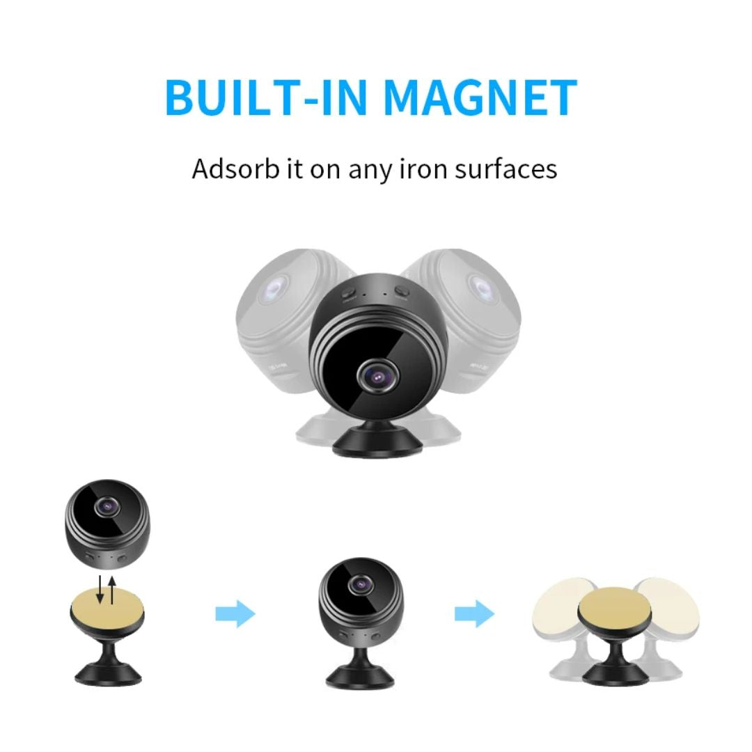 StealthView HD Mini trådlös kamera – Magnetiskt fäste och smart fjärråtkomst MILA Sverige