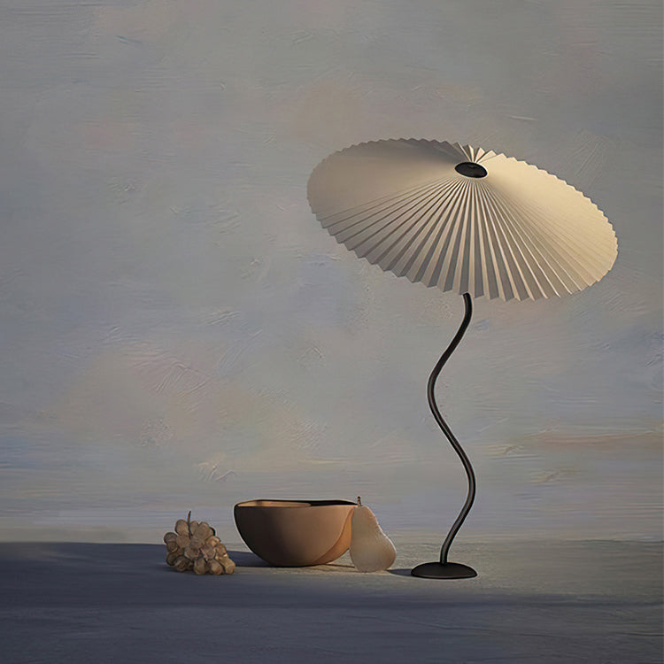 Plisserad Paraply Tyg Skärm Lampa Carvallo