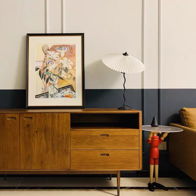 Plisserad Paraply Tyg Skärm Lampa Carvallo