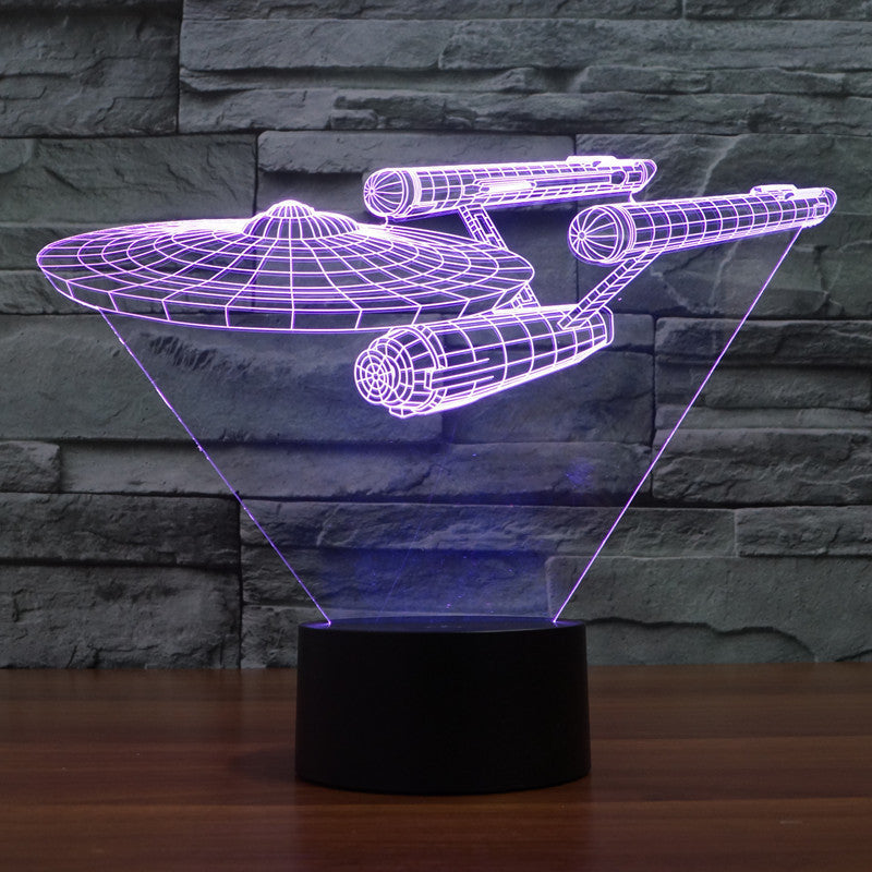 Lumora 3D Star Trek Enterprise Ship LED-lampa MILA Sverige