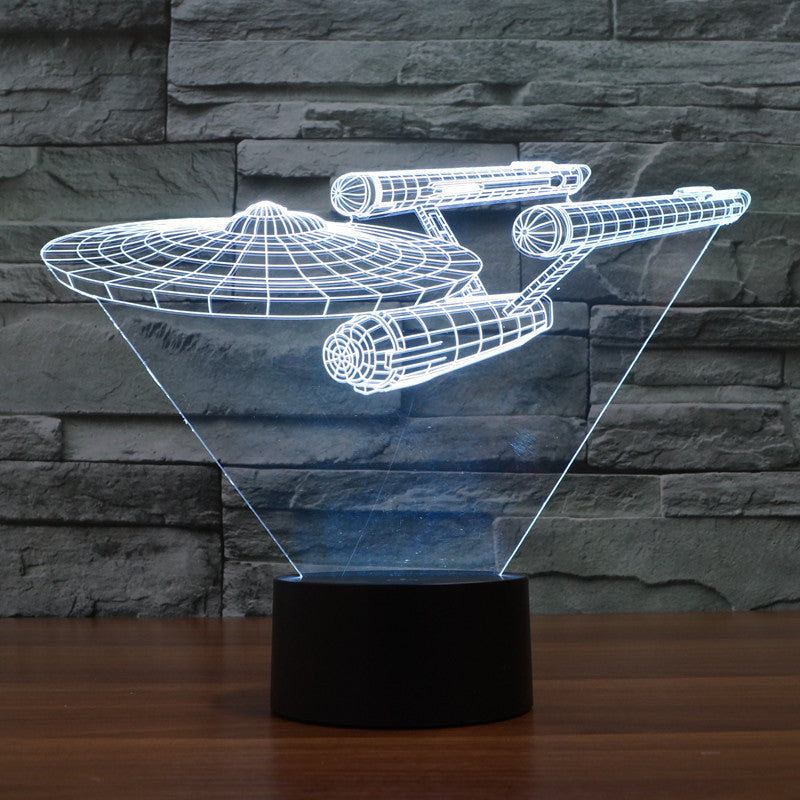 Lumora 3D Star Trek Enterprise Ship LED-lampa MILA Sverige