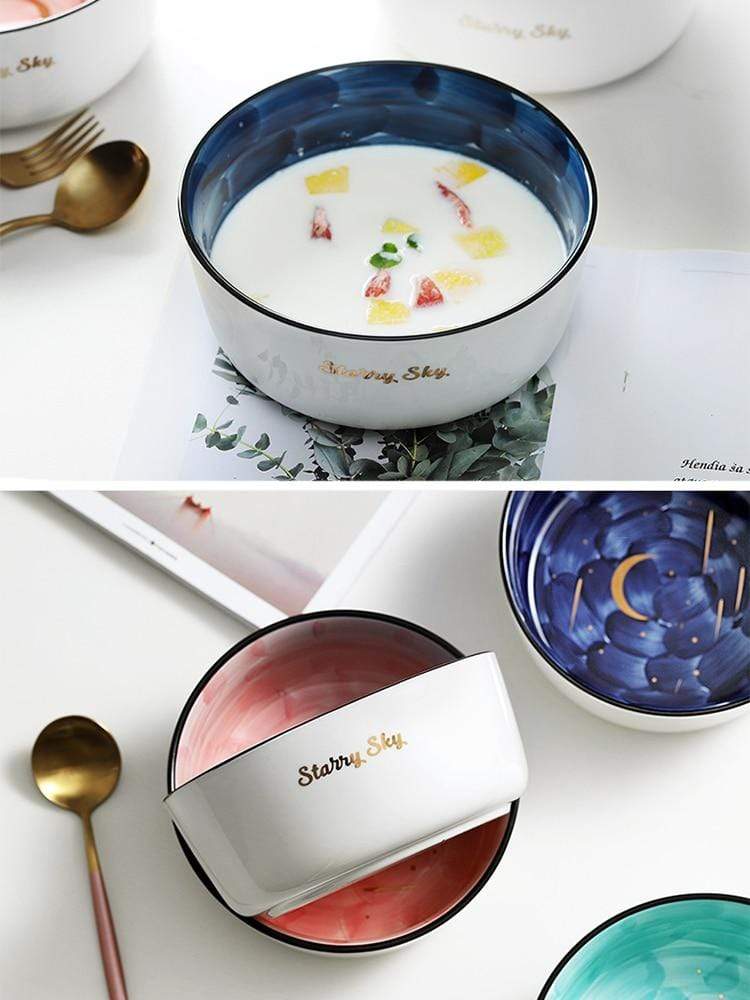 CelestiWare - Stjärna & Måne Keramiska Skålar MILA Sverige