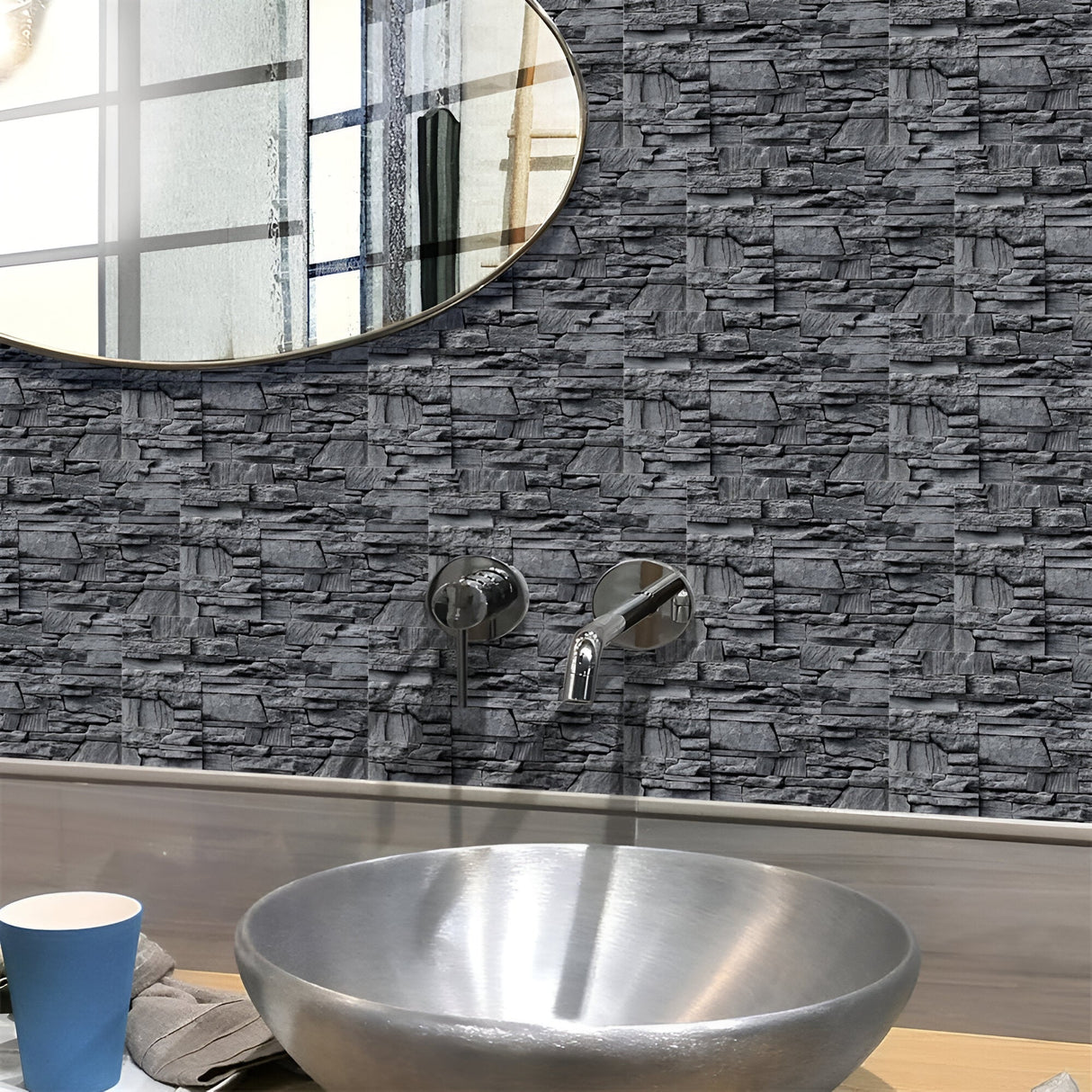 StickTile väggpanel – Sjselfäntande marmorutseende för en snabb rumsuppgradering Carvallo