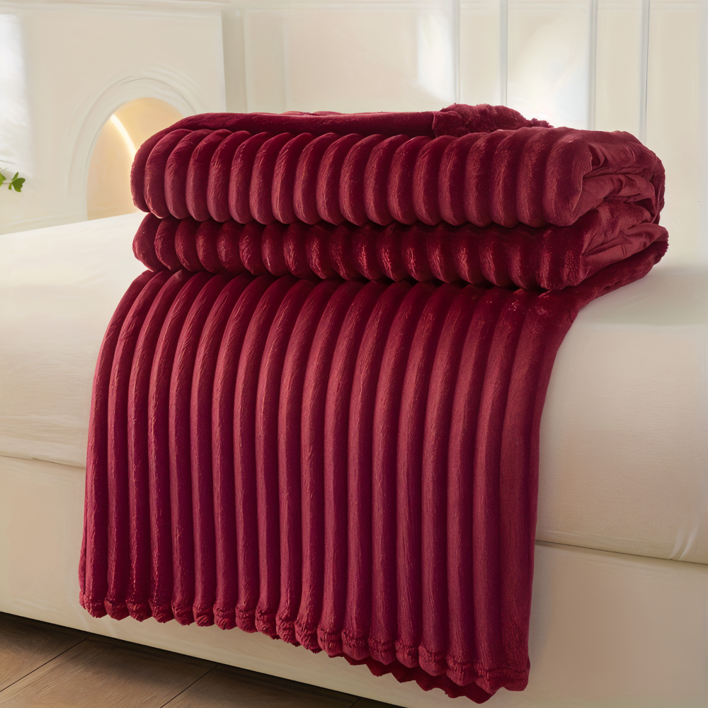 CozyRib Filt – Extra Mjuk & Värmande Ribbad Pläd Hemnix