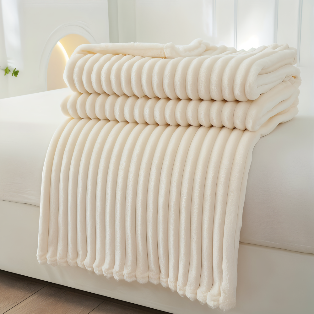 CozyRib Filt – Extra Mjuk & Värmande Ribbad Pläd Hemnix